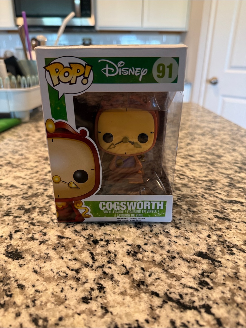 Funko Pop! Disney #91 Cogsworth Vinyl Figure - Yellow and Brown